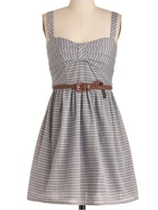 Modcloth Stripe Dress with Tulle and Internal Bra